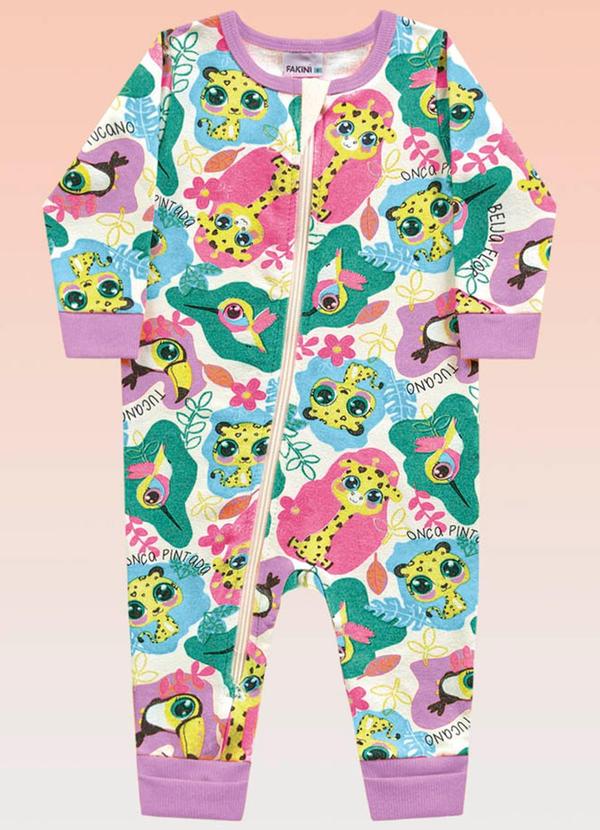 Fakini Kids - Macacão Manga Longa Bebê Roxo