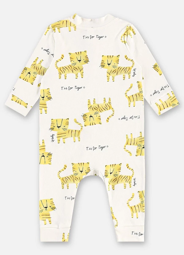 Up Baby - Macacão Suedine Bebê Menino Bege 2