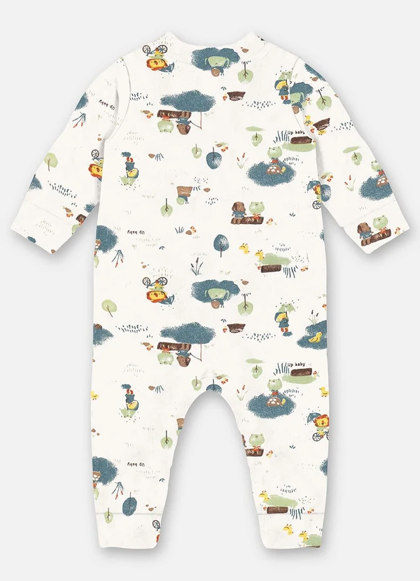 Up Baby - Macacão Suedine Bebê Menino Bege 2