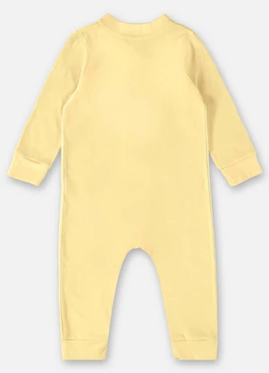Up Baby - Macacão Suedine Unissex Amarelo - UP BABY