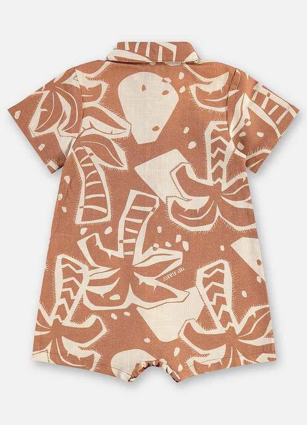 Up Baby - Macaquinho Bebê Algodão Marrom 3