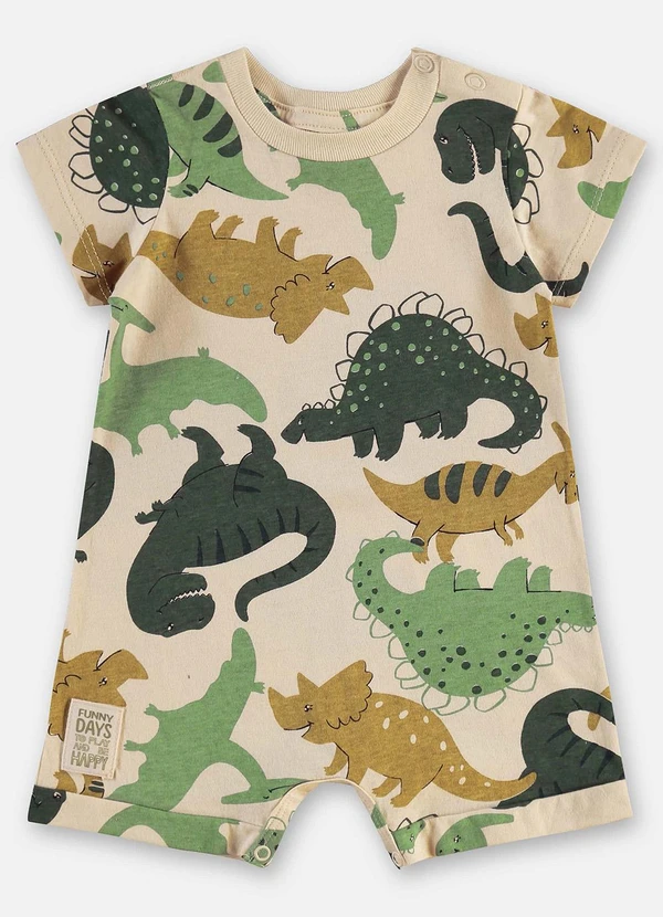 Up Baby - Macaquinho Bebê Menino Bege 2