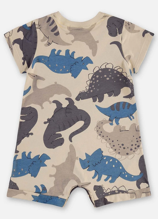 Up Baby - Macaquinho Dino Bebê Menino Bege 2