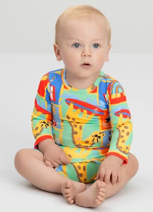 Up Baby - Macaquinho Fps+50 Unissex para Bebê Azul - UP BABY