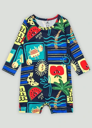Up Baby - Macaquinho Fps+50 Unissex para Bebê Azul - UP BABY