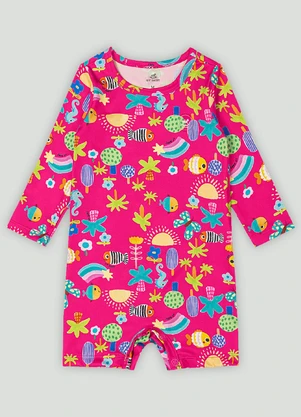 Up Baby - Macaquinho Fps+50 Unissex para Bebê Rosa - UP BABY