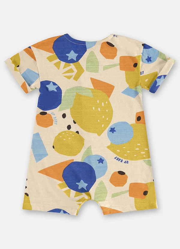 Up Baby - Macaquinho Frutas Bebê Menino Bege 3