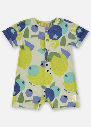 Up Baby - Macaquinho Frutas Bebê Menino Verde - UP BABY