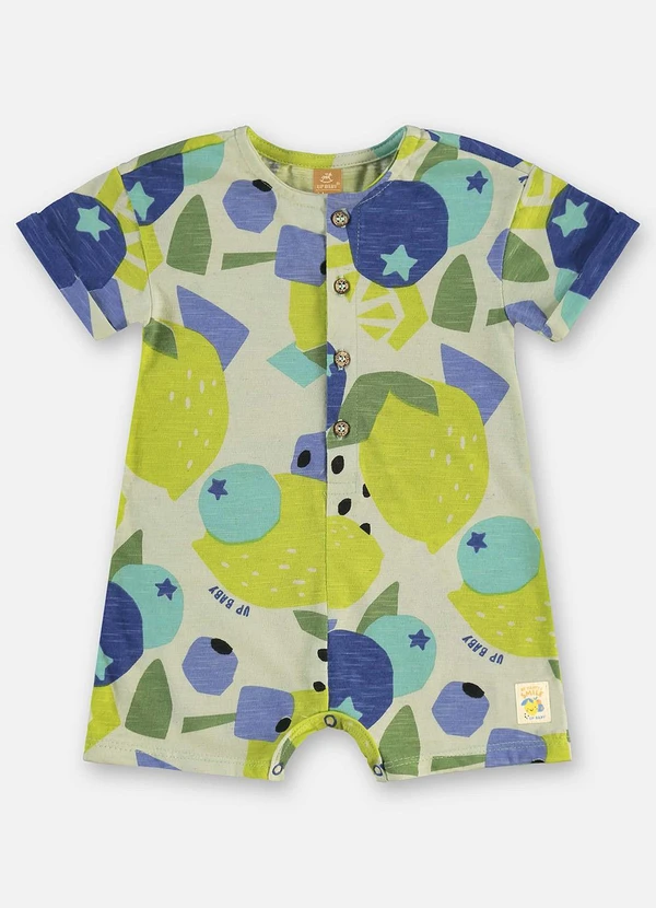 Up Baby - Macaquinho Frutas Bebê Menino Verde