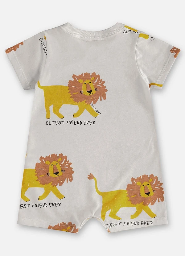 Up Baby - Macaquinho Leão Bebê Menino Bege 3