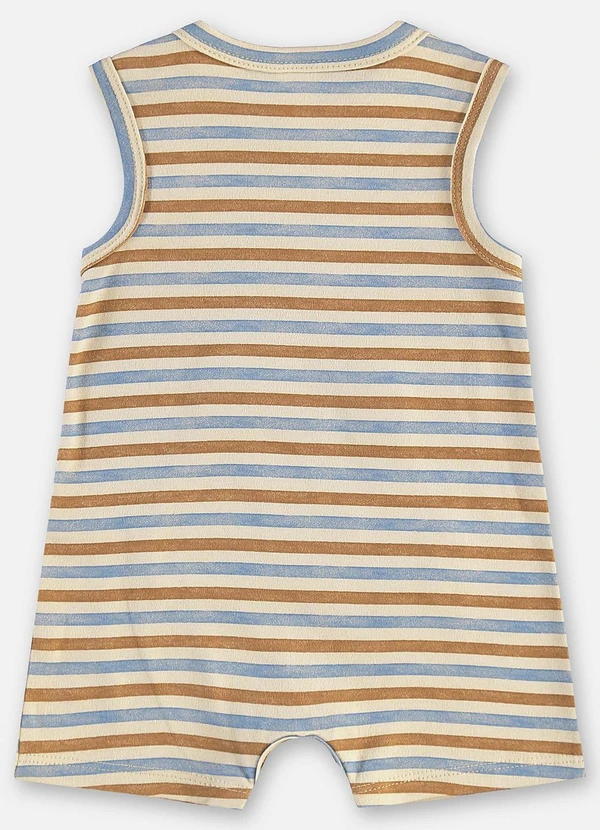 Up Baby - Macaquinho Listrado Bebê Menino Marrom 3