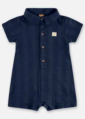 Up Baby - Macaquinho Malha Tricot Bebê Azul - UP BABY