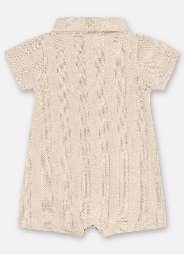 Up Baby - Macaquinho Malha Tricot Bebê Bege 2
