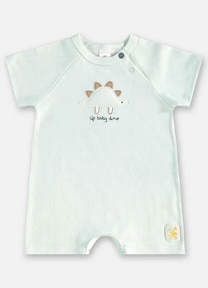 Up Baby - Macaquinho Suedine Bebê Menino Azul - UP BABY