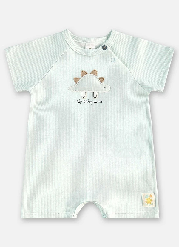 Up Baby - Macaquinho Suedine Bebê Menino Azul 2