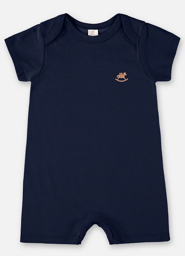 Up Baby - Macaquinho Unissex Básico para Bebê Azul