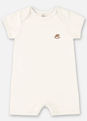 Up Baby - Macaquinho Unissex Básico para Bebê Bege - UP BABY