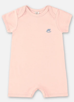 Up Baby - Macaquinho Unissex Básico para Bebê Rosa - UP BABY