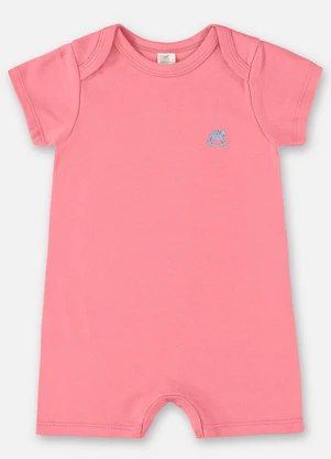 Up Baby - Macaquinho Unissex Básico para Bebê Rosa - UP BABY