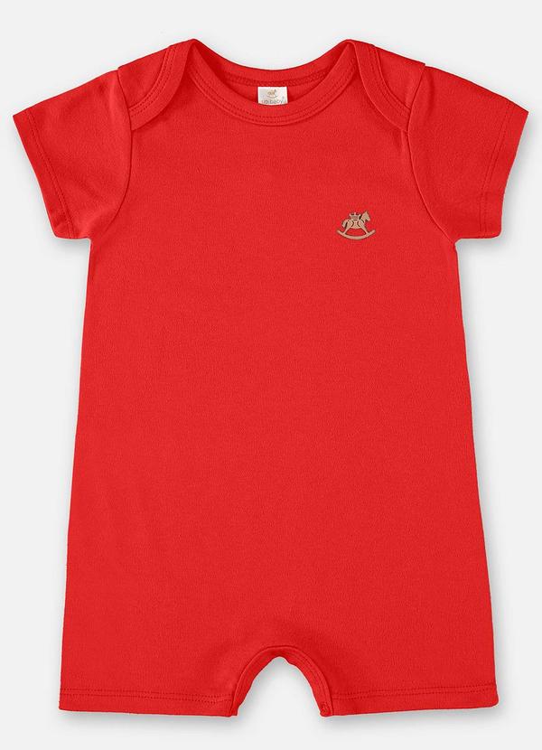 Up Baby - Macaquinho Unissex para Bebê Vermelho