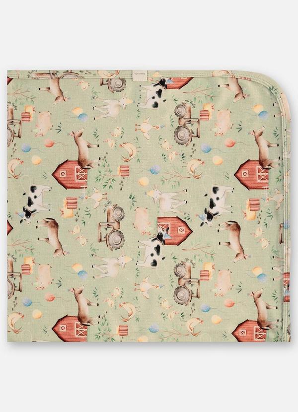 Up Baby - Manta Suedine Bebê Menino Verde