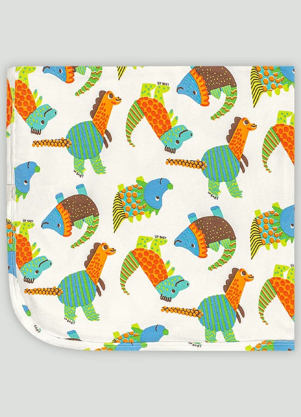 Up Baby - Manta Unissex em Suedine para Bebê Branco