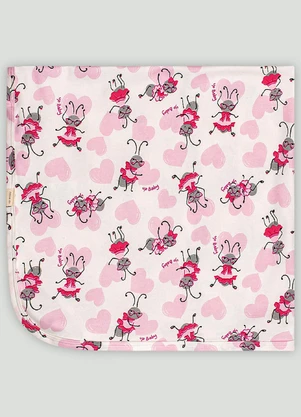 Up Baby - Manta Unissex em Suedine para Bebê Branco - UP BABY