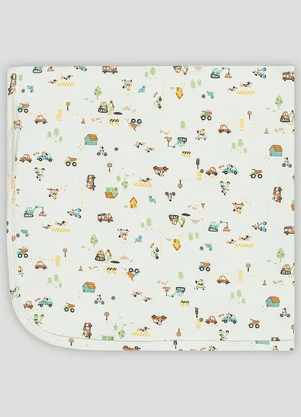 Up Baby - Manta Unissex em Suedine para Bebê  Verde - UP BABY