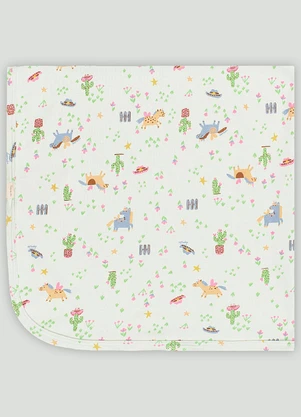 Up Baby - Manta Unissex em Suedine para Bebê Verde - UP BABY