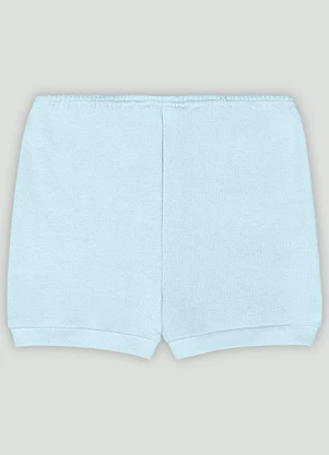 Up Baby - Short Básico Unissex em Suedine  Azul - UP BABY