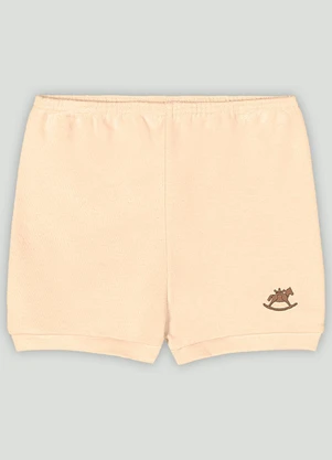 Up Baby - Short Básico Unissex em Suedine  Laranja - UP BABY