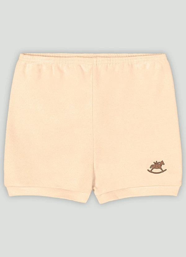 Up Baby - Short Básico Unissex em Suedine Laranja
