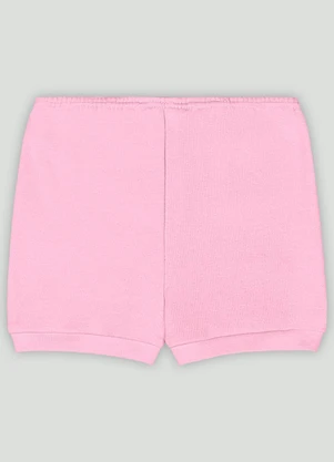 Up Baby - Short Básico Unissex em Suedine Rosa - UP BABY