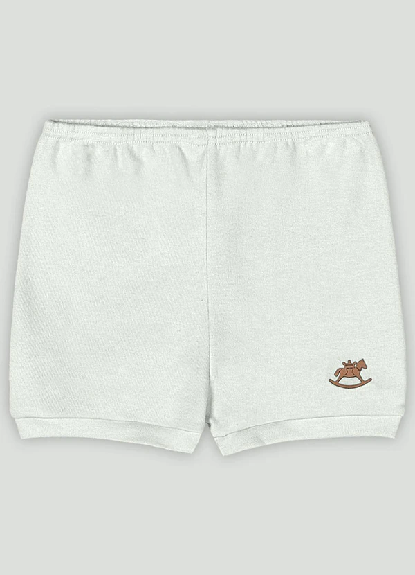 Up Baby - Short Básico Unissex em Suedine Verde
