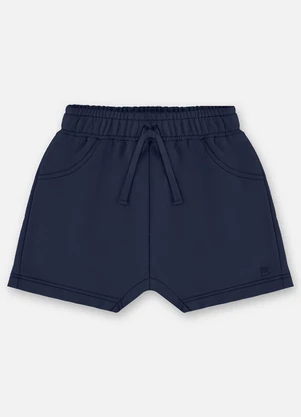 Up Baby - Short Moletom Bebê Menino Azul - UP BABY