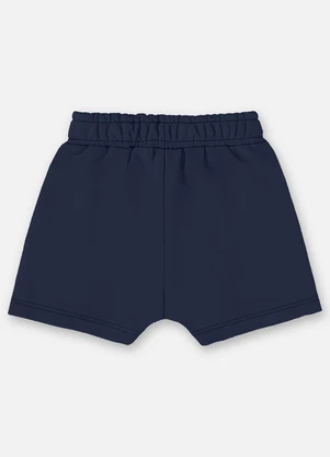 Up Baby - Short Moletom Bebê Menino Azul - UP BABY