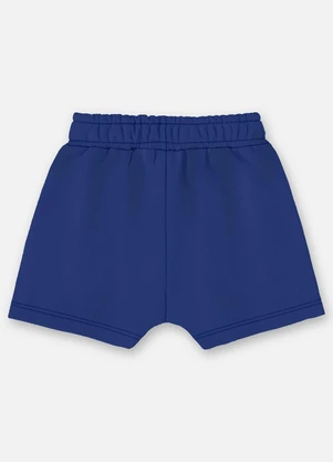 Up Baby - Short Moletom Bebê Menino Azul - UP BABY