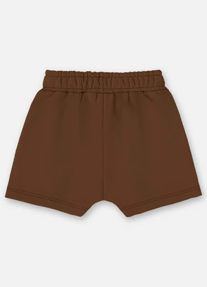 Up Baby - Short Moletom Bebê Menino Marrom - UP BABY