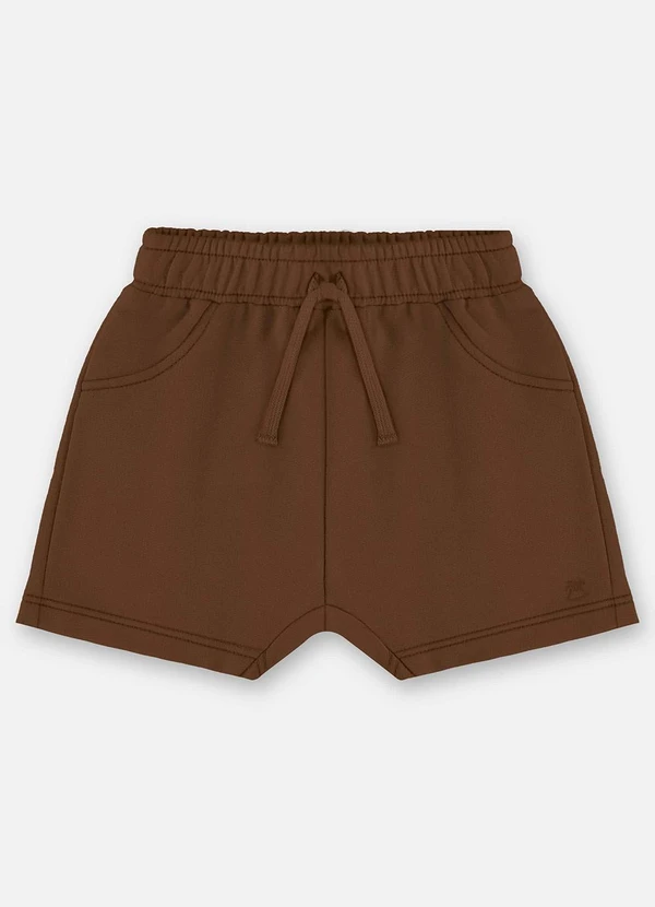 Up Baby - Short Moletom Bebê Menino Marrom