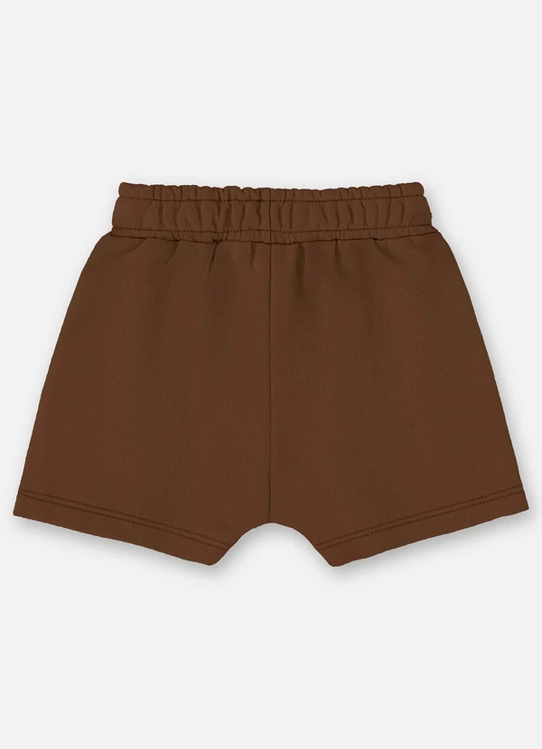 Up Baby - Short Moletom Bebê Menino Marrom 2