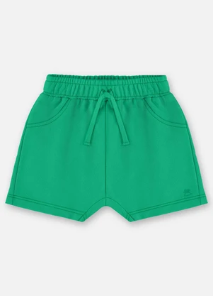 Up Baby - Short Moletom Bebê Menino Verde - UP BABY