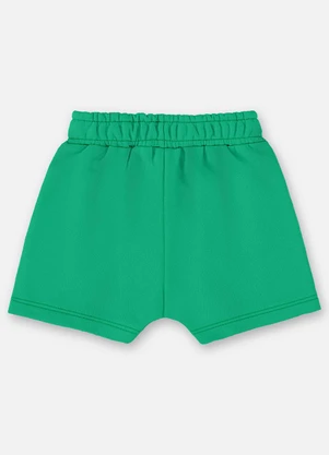 Up Baby - Short Moletom Bebê Menino Verde - UP BABY