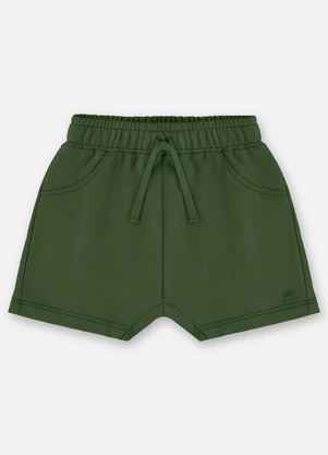 Up Baby - Short Moletom Bebê Menino Verde - UP BABY