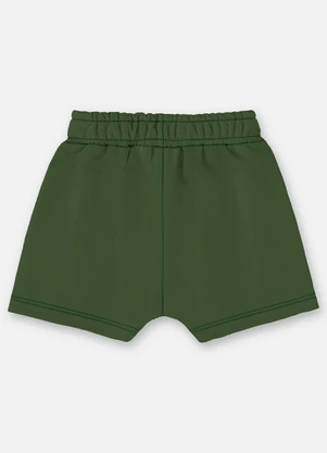 Up Baby - Short Moletom Bebê Menino Verde - UP BABY