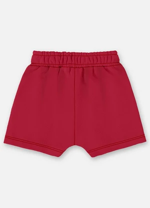 Up Baby - Short Moletom Bebê Menino Vermelho - UP BABY