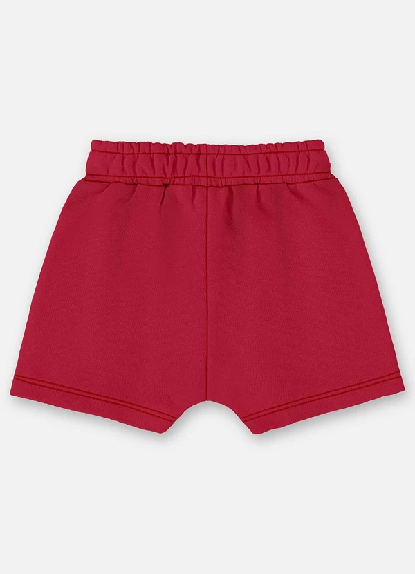 Up Baby - Short Moletom Bebê Menino Vermelho 2
