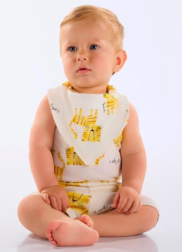 Up Baby - Short Suedine Bebê Menino Bege
