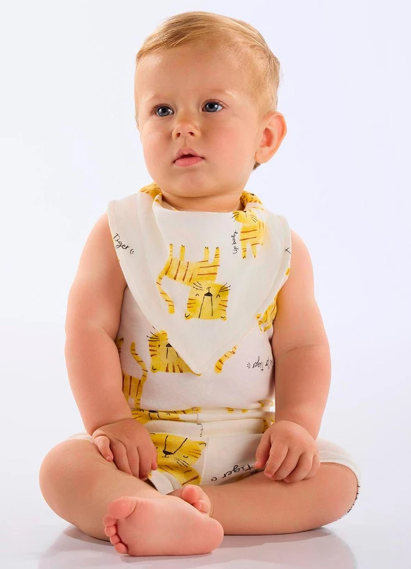 Up Baby - Short Suedine Bebê Menino Bege