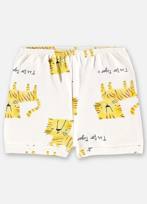 Up Baby - Short Suedine Bebê Menino Bege 2