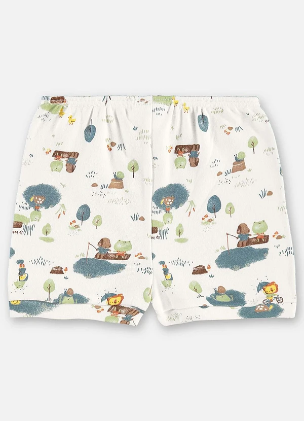 Up Baby - Short Suedine Bebê Menino Bege 2